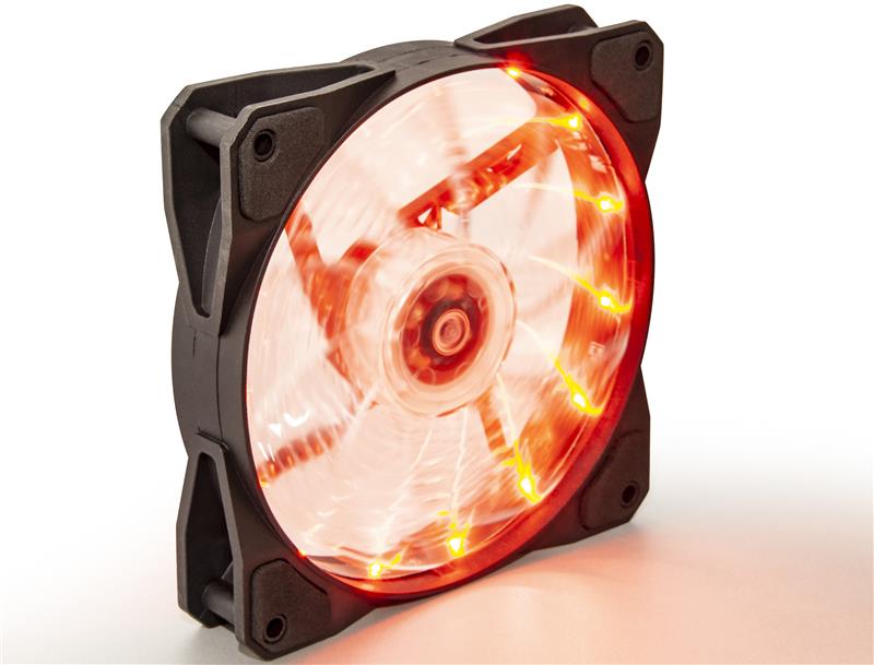 Вентилятор Frime Iris LED Fan 15LED Orange (FLF-HB120O15); 120х120х25мм, 3-pin+4-pin