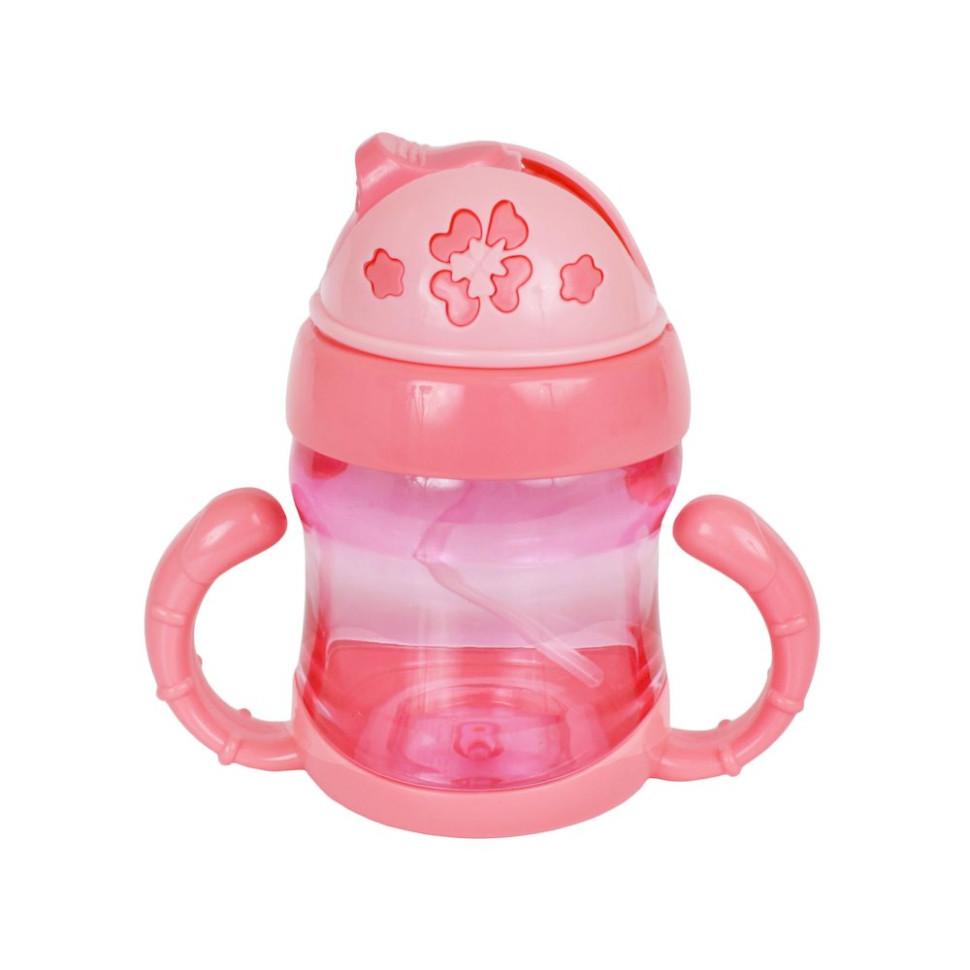 Детский поильник с трубочкой Mega Zayka MGZ-0321 (Coral) 150 мл