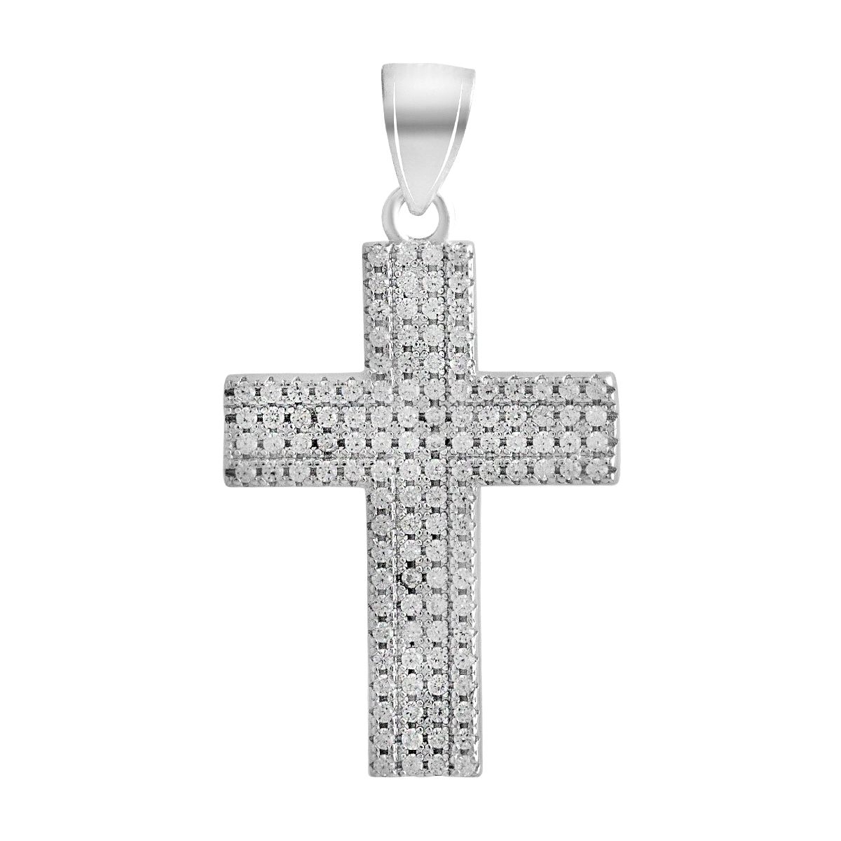 Серебряный крестик SilverBreeze с фианитами (2136446)