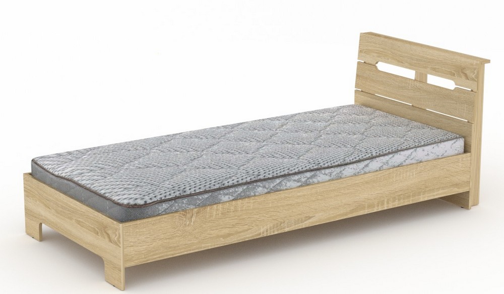 Односпальная кровать Компанит Стиль-90 дуб сонома