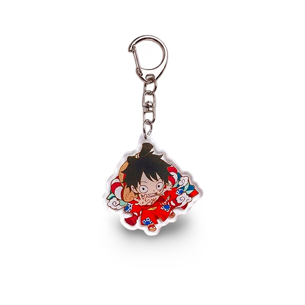 Брелок Bioworld аніме One Piece Монкі Д. Луффі, акриловий, 5 см, різнобарвний