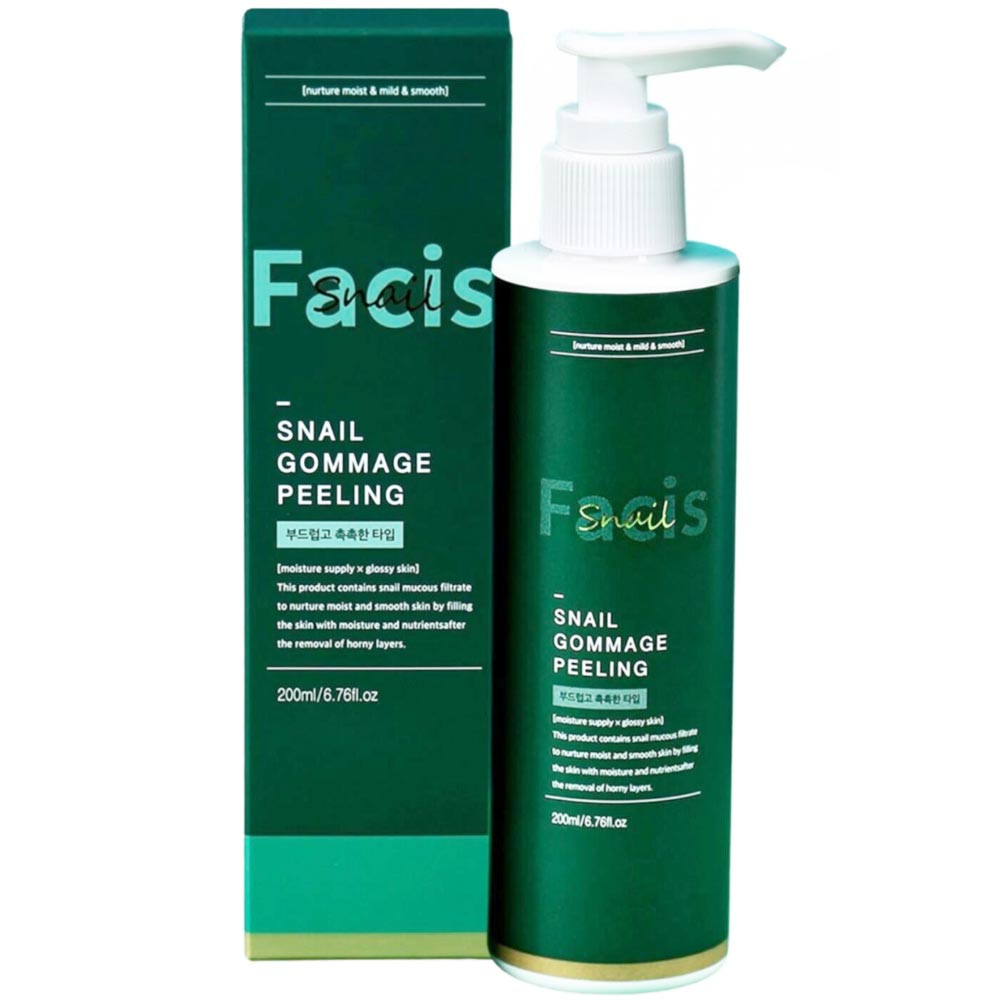 Мягкая пилинг скатка для лица с муцином улитки Facis Snail Gommage Peeling 200 мл (8809541281686)