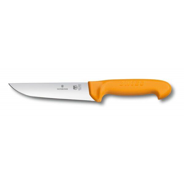 Кухонний ніж м'ясника Victorinox Swibo Butcher Wide 14 см Жовтий (5.8421.14)
