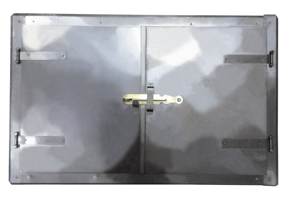 Дверцята пічна ГОСПОДАР 776х490 мм чорний метал 92-0361