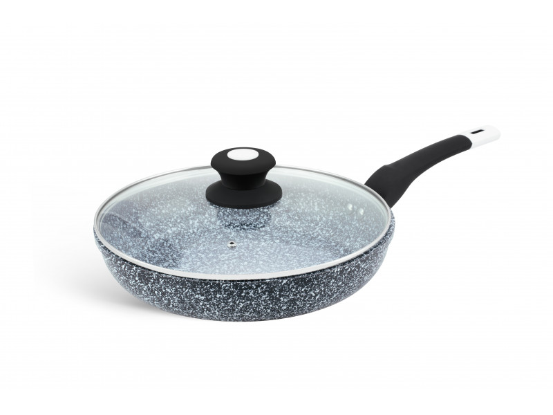 Сковорода з кришкою індукційна гранітне покриття Edenberg EB-9164 20 см Сірий