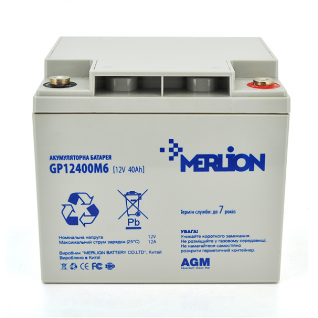 Акумуляторна батарея Merlion AGM GP12400M6 12V 40Ah