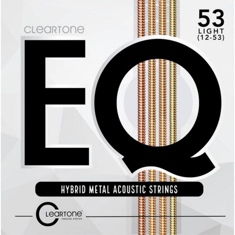 Струны для акустической гитары 6 шт Cleartone 7812 EQ Hybrid Metal Acoustic Light Strings 12/53