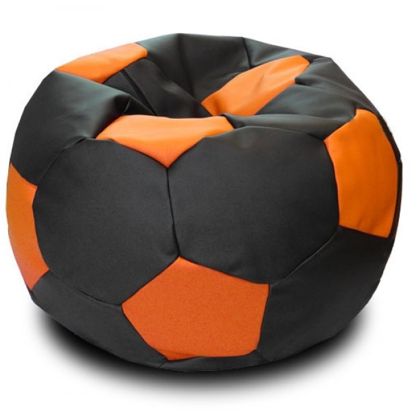 Крісло М'яч Coolki 100 см Чорний з Оранжевим (Оксфорд 600D PU)