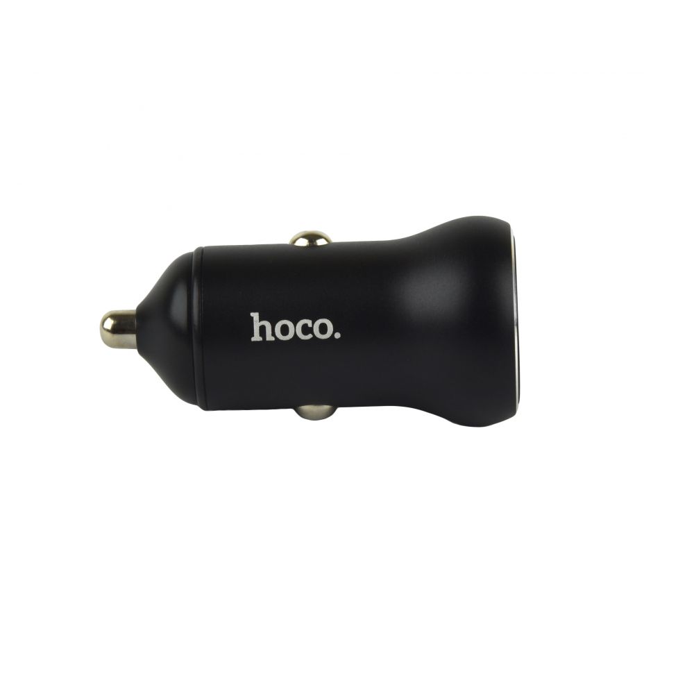 АЗУ Hoco NZ5 Smooth road PD30W + QC3.0 car charger set Type C to Lightning Чорний