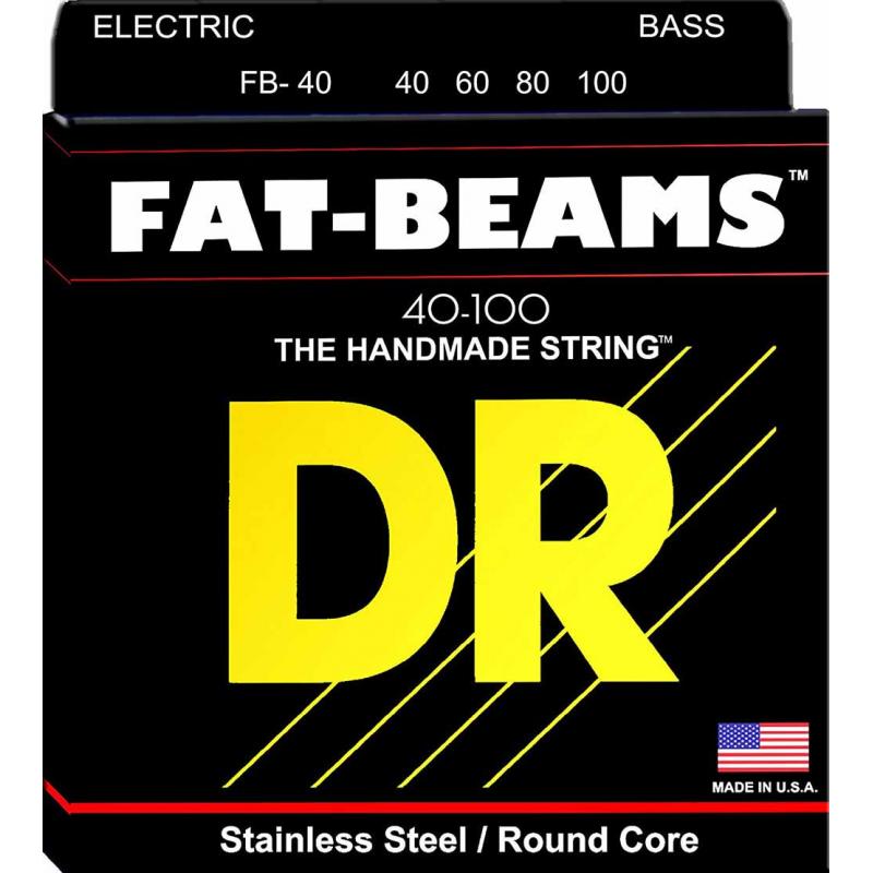 Струни для бас-гітари DR FB-40 Fat Beams Light Bass 4-Strings 40/100