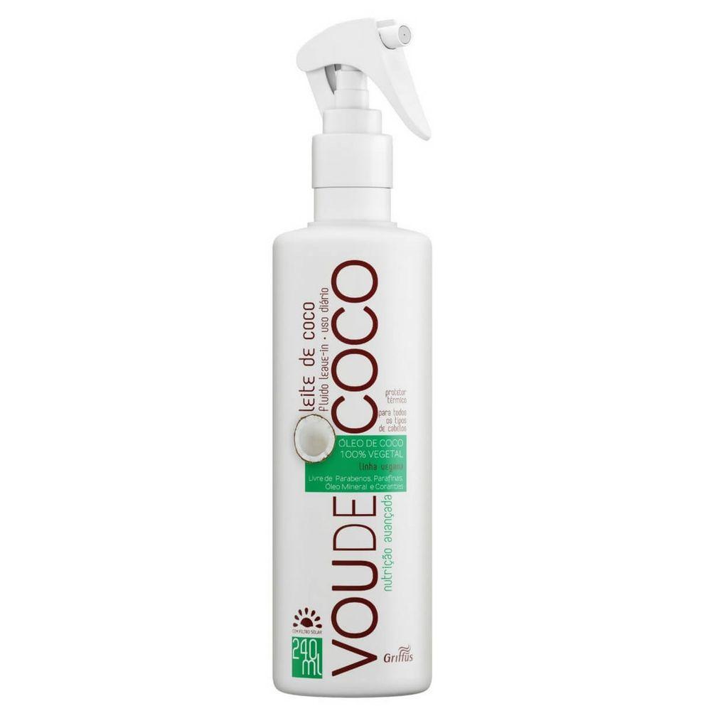 Флюид для восстановления волос на основе кокосового молока Griffus Leave-in Coco Vou de coco 240ml (42350)