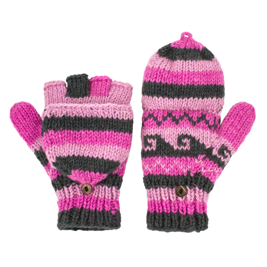 Варежки-перчатки Хата Kathmandu М Оттенки розового Коричневый (25478)