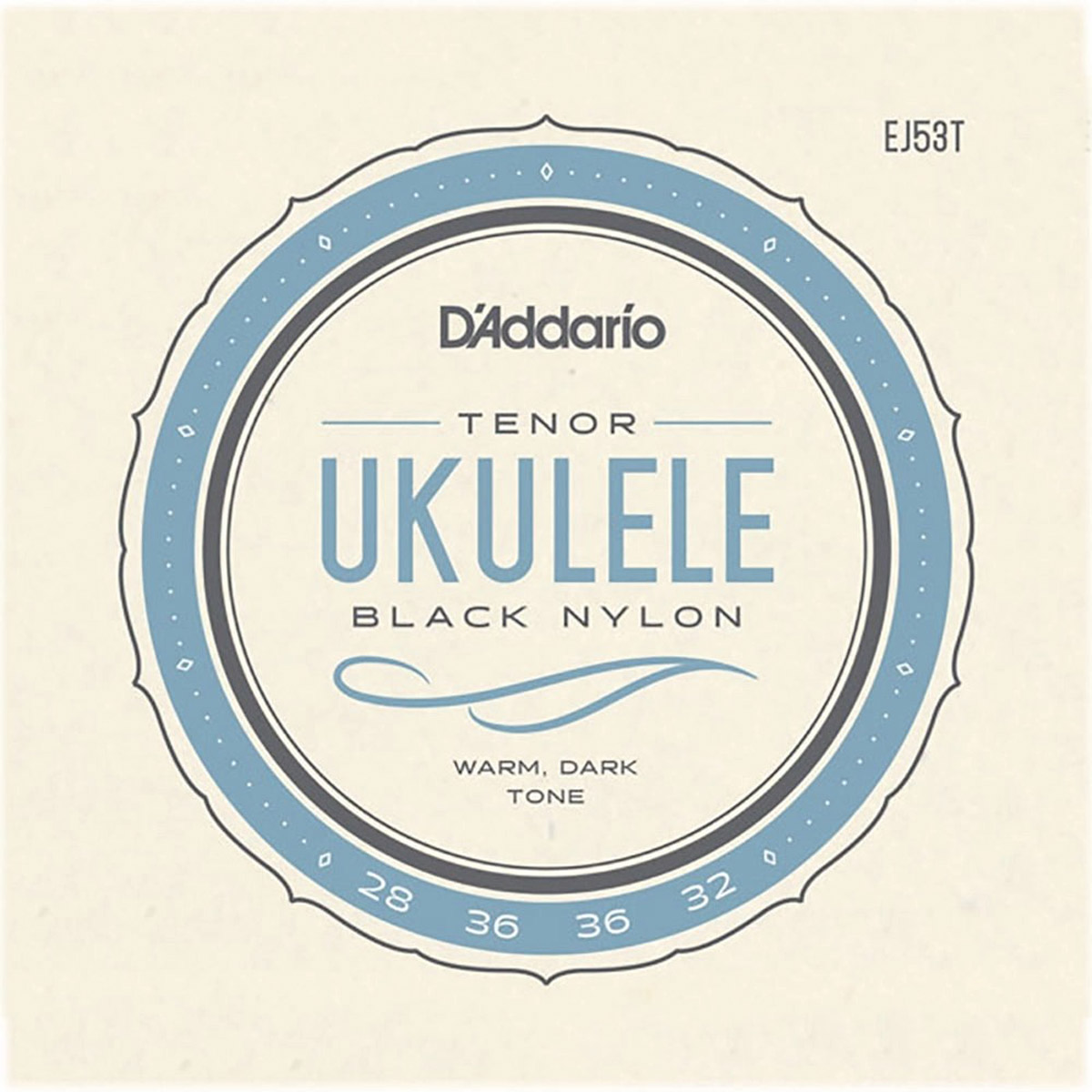 Струны для укулеле D'Addario EJ53T Black Nylon Tenor Ukulele Strings 28/32