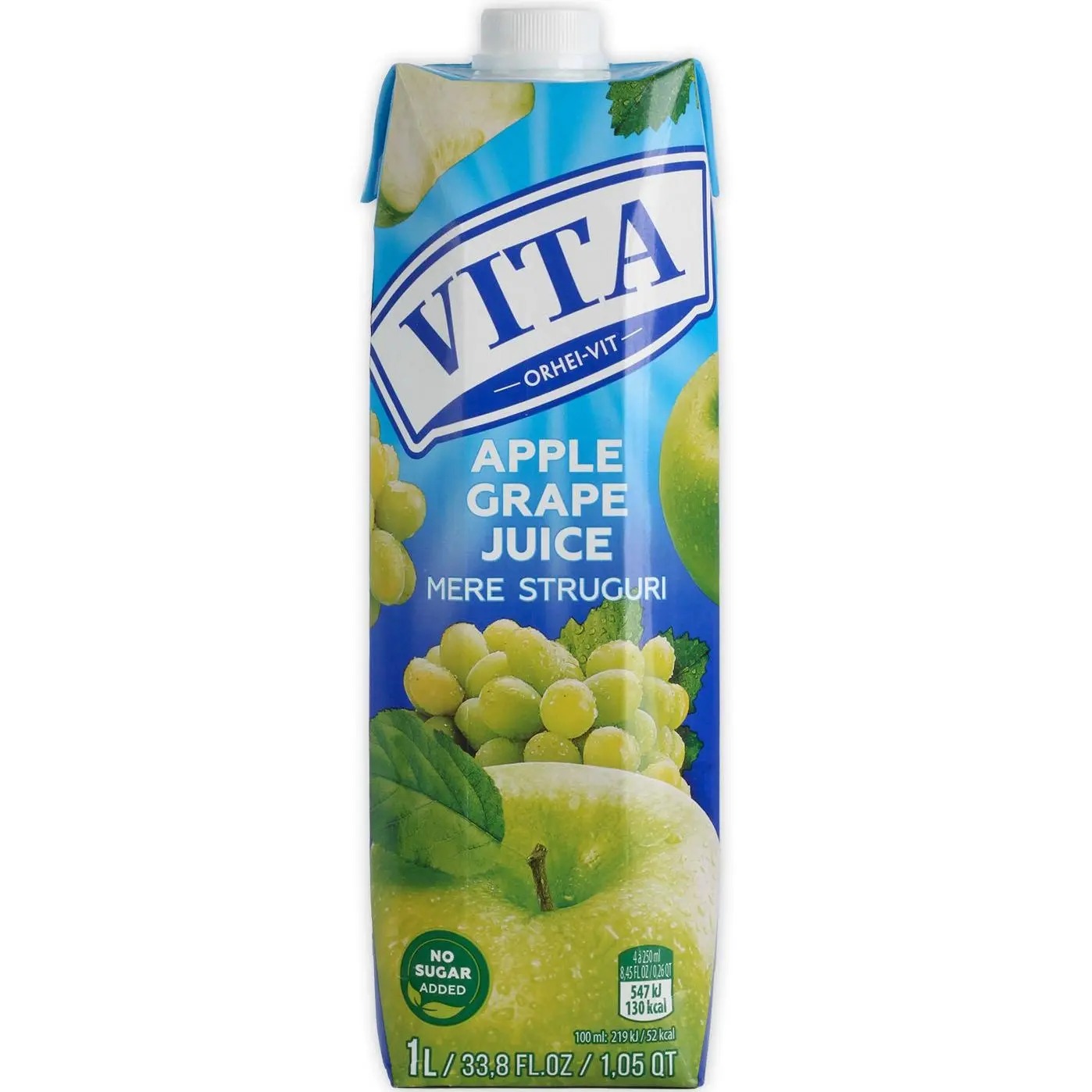 Сок без сахара Vita Яблоко-виноград 1 л 4840022005272