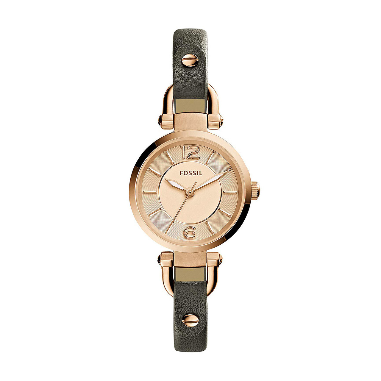 Жіночі годинники Fossil Georgia Brown Leather ES3862 Золотисті (hub_tYCL21648)