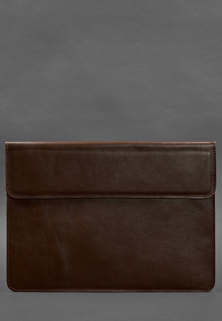 Кожаный чехол-конверт на магнитах для MacBook 15 дюйм Бордовый BlankNote
