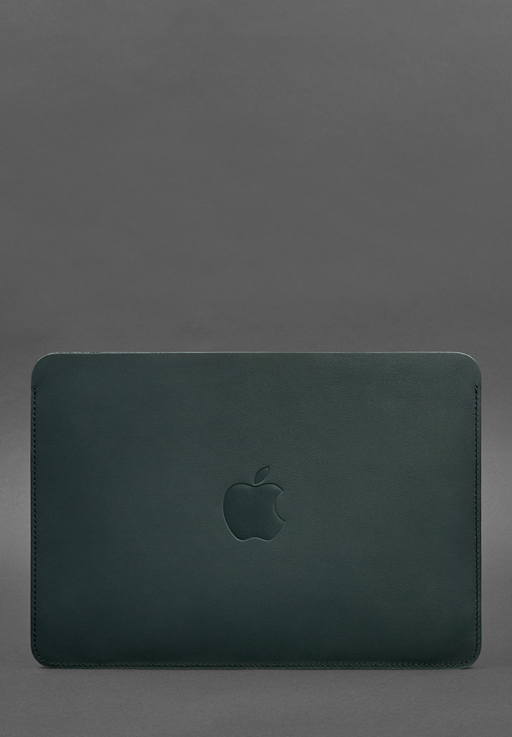 Чехол из натуральной кожи для MacBook 13 дюйм Зеленый Краст BlankNote