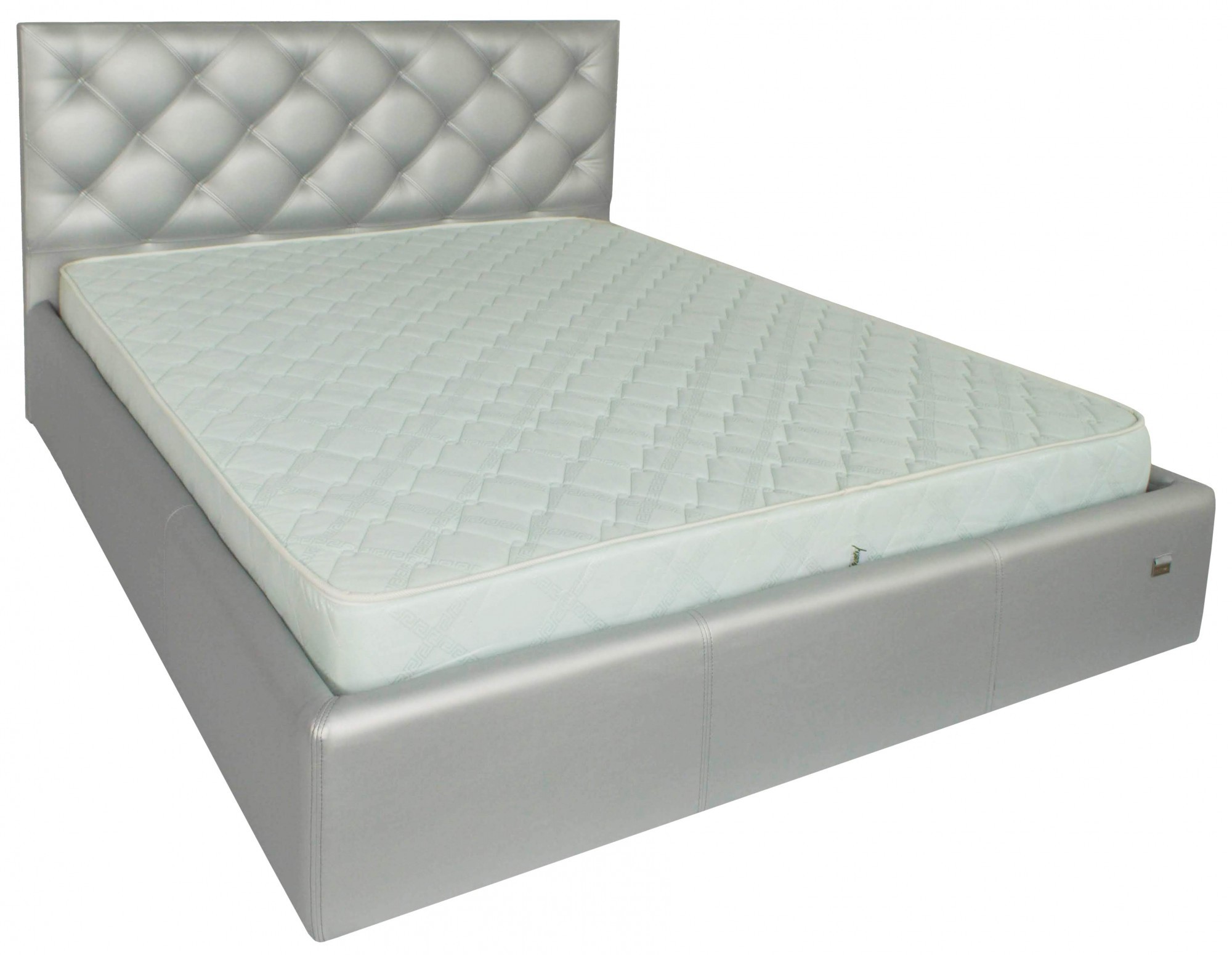 Ліжко Richman Брістоль Standart 120 х 200 см Zeus Deluxe Silver Сріблясте