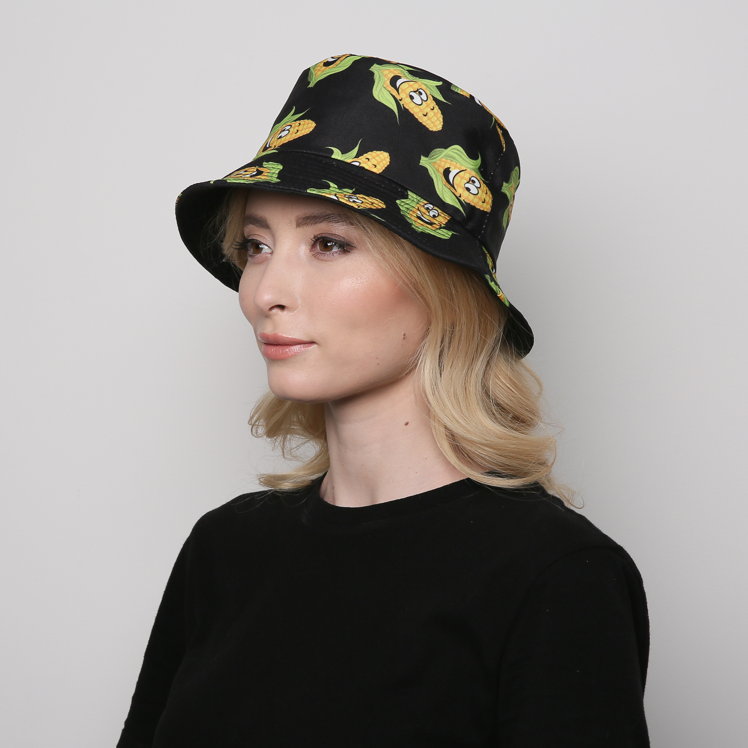 Панама унисекс двухсторонняя LuckyLOOK 855-244М One size Черный