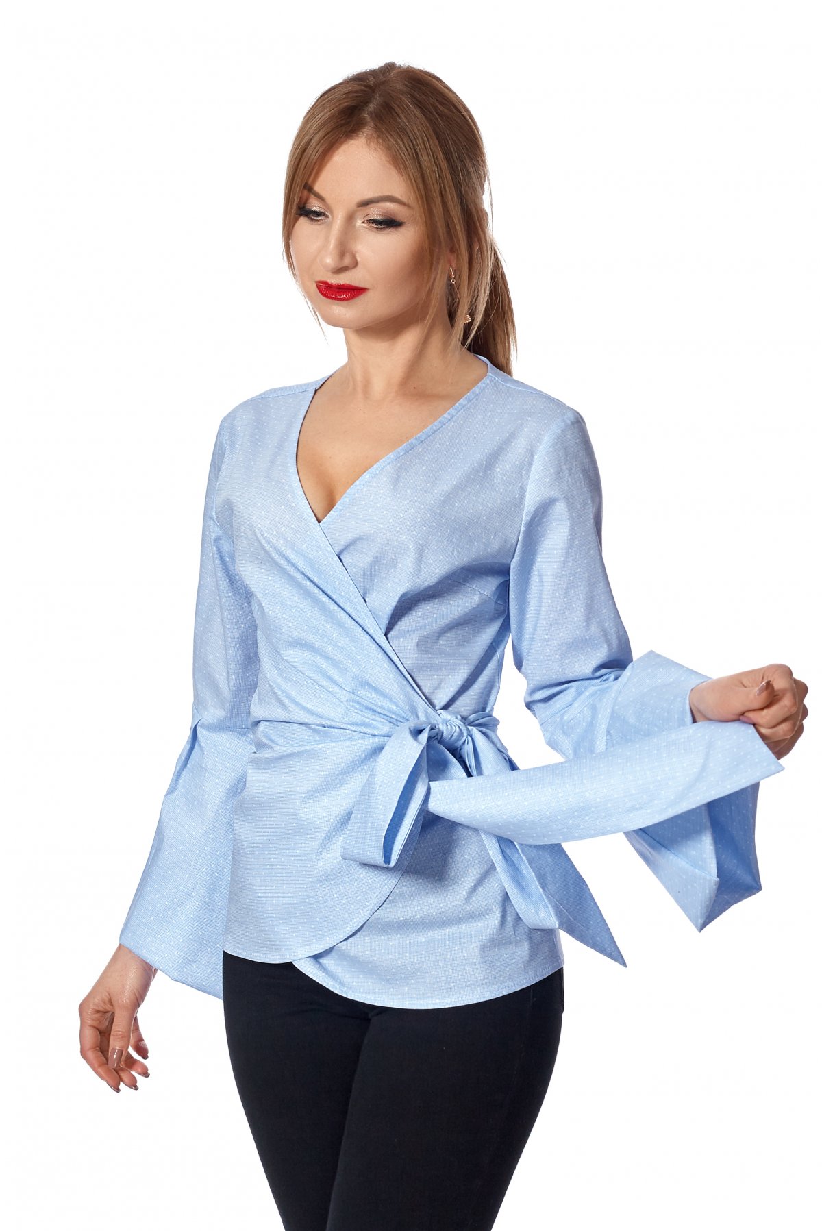 Блуза SL-FASHION 46-48 Блакитний (SLF-445.01-2)