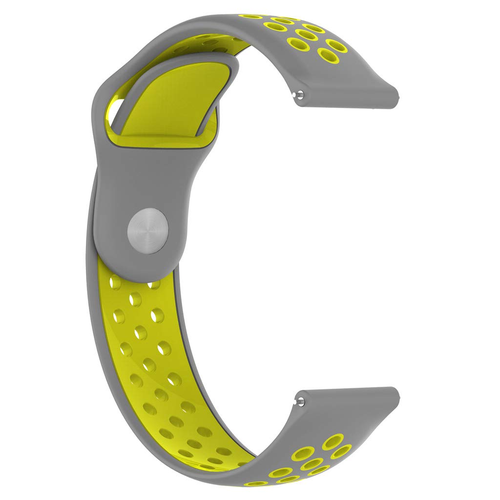 Ремешок BeWatch sport-style для Samsung Galaxy Watch 42 мм Серо-Желтый (1010146.2)
