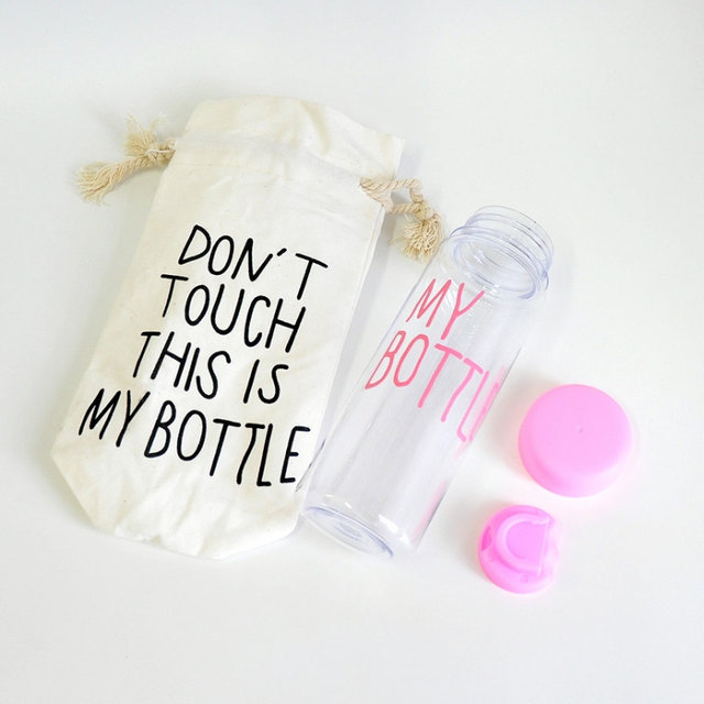 Пляшечка для води My Bottle у чохлі Рожева