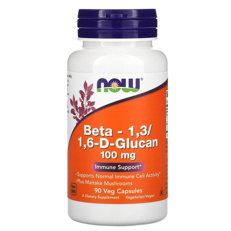Бета-Глюкан NOW Foods Beta-Glucans 100 mg 90 Veg Caps