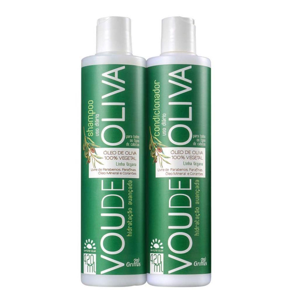 Набір для сухого волосся Griffus Kit Shampoo+Condicionador Linha Vegana Vou de Oliva 420 ml