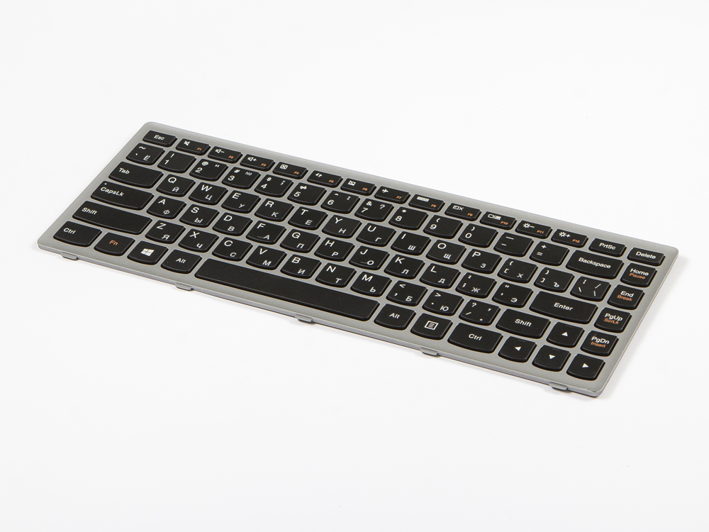 Клавиатура для ноутбука Lenovo S410p/Z410/Flex 14 Original Rus серая рамка (A2106)