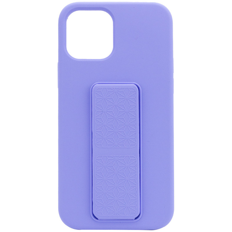 Чохол Silicone Case Hand Holder для Apple iPhone 12 Pro Max (6.7) (Бузковий / Dasheen) 1096587