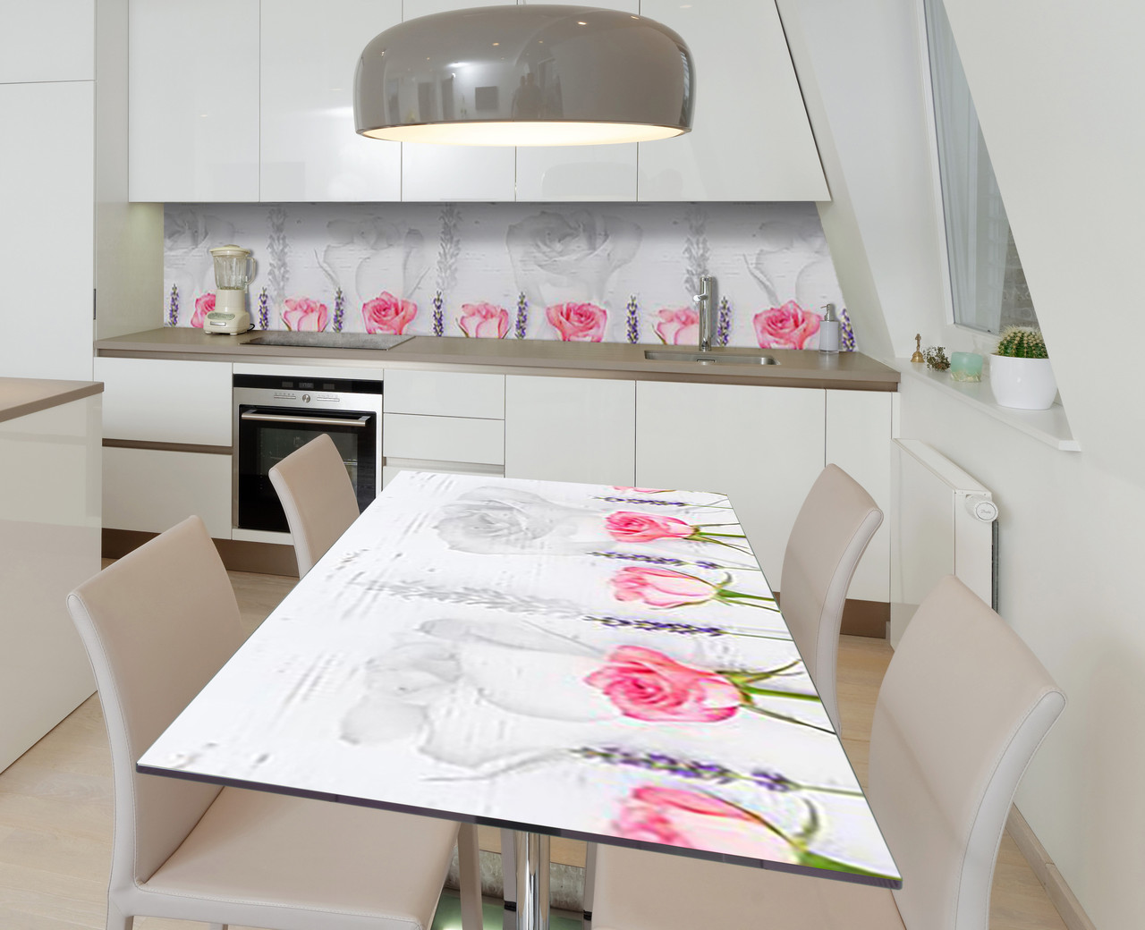 Наклейка 3Д вінілова на стіл Zatarga «Череда квітів» 600х1200 мм (Z184167st)