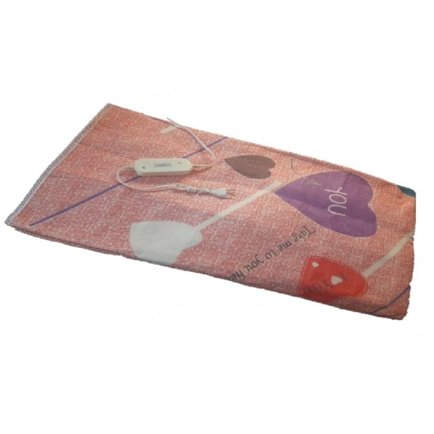Электроодеяло RIAS Heart 150х120 см 120W Pink