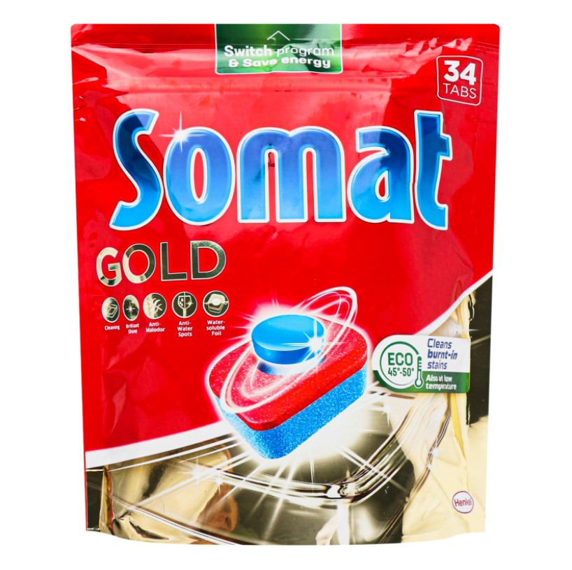 Таблетки для посудомоечных машин Somat Gold 34 шт
