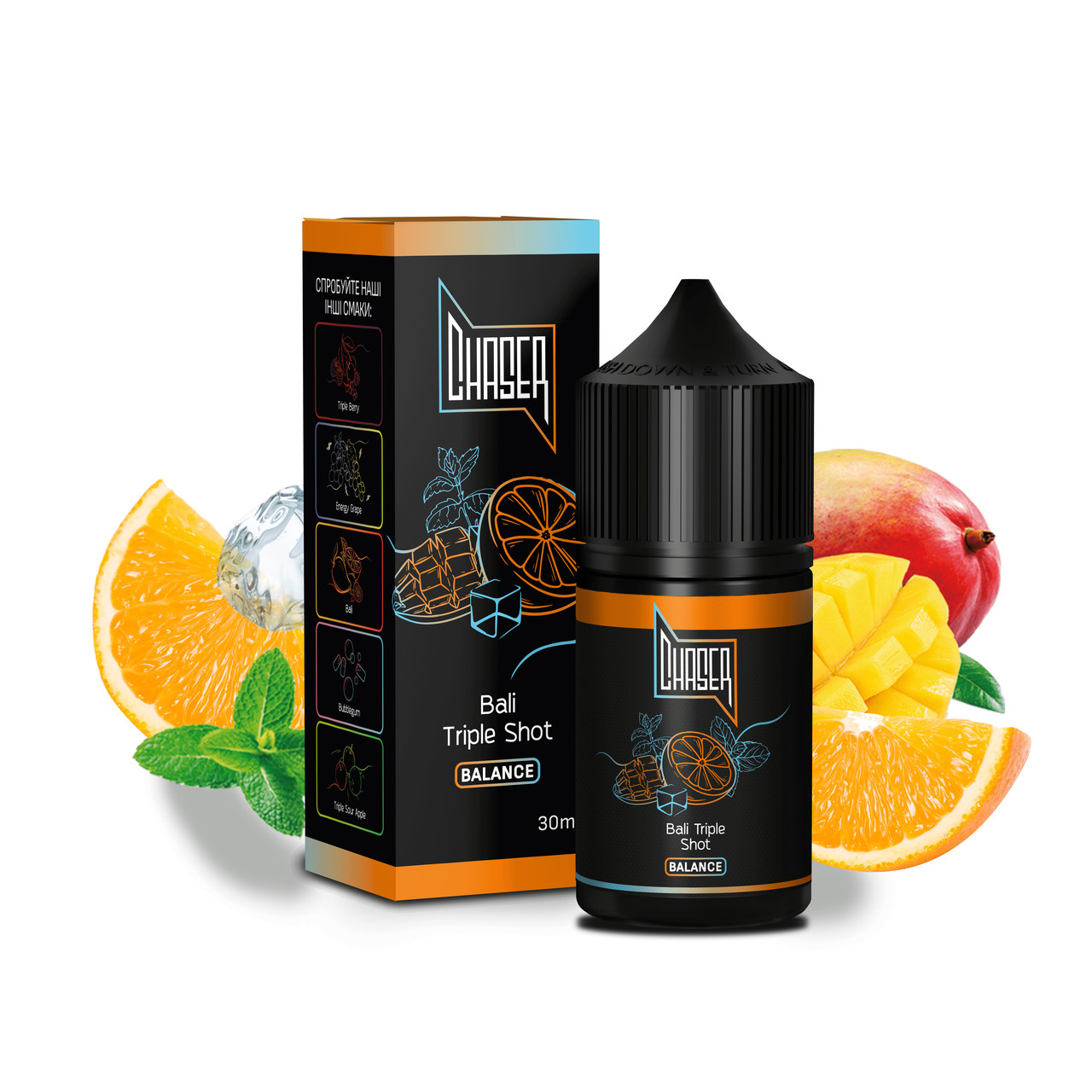 Солевая жидкость для вейпа CHASER Black Balance BALI TRIPLE SHOT 30 ml 50 mg (15279-hbr)