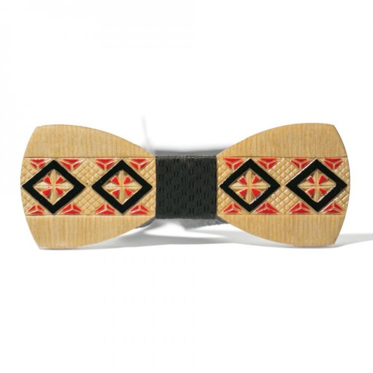 Дерев'яна Краватка Метелик Gofin З Візерунком Вишивка Gbdh-8039