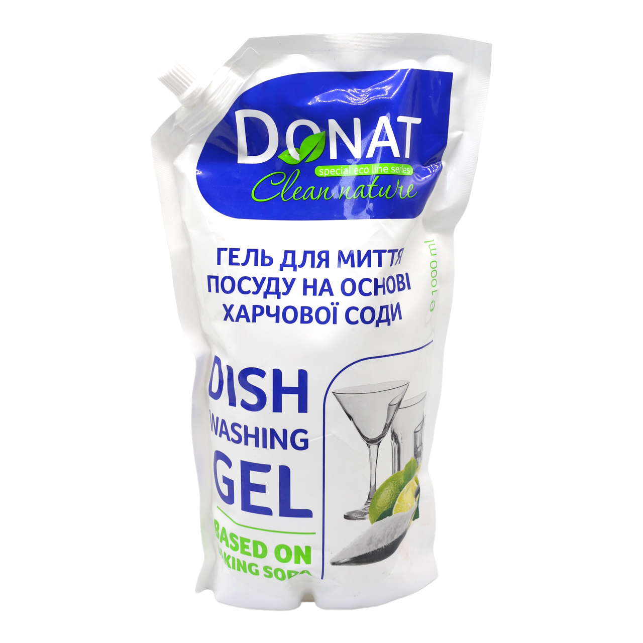 Гель для мытья посуды Donat Clean Nature запаска на основе пищевой соды 1 л