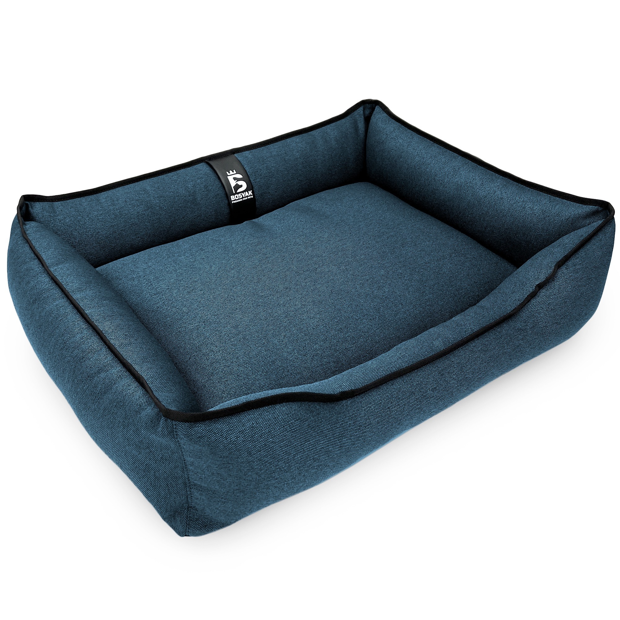 Лежак ліжко для собак та котів EGO Bosyak Рогожка M 75x65 Синій (спальне місце для собак та котів)