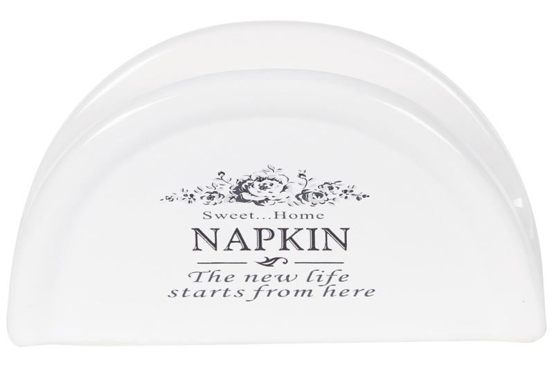 Подставка для салфеток Home NAPKIN 12.5х4.5х7 см салфетница Bona DP41559