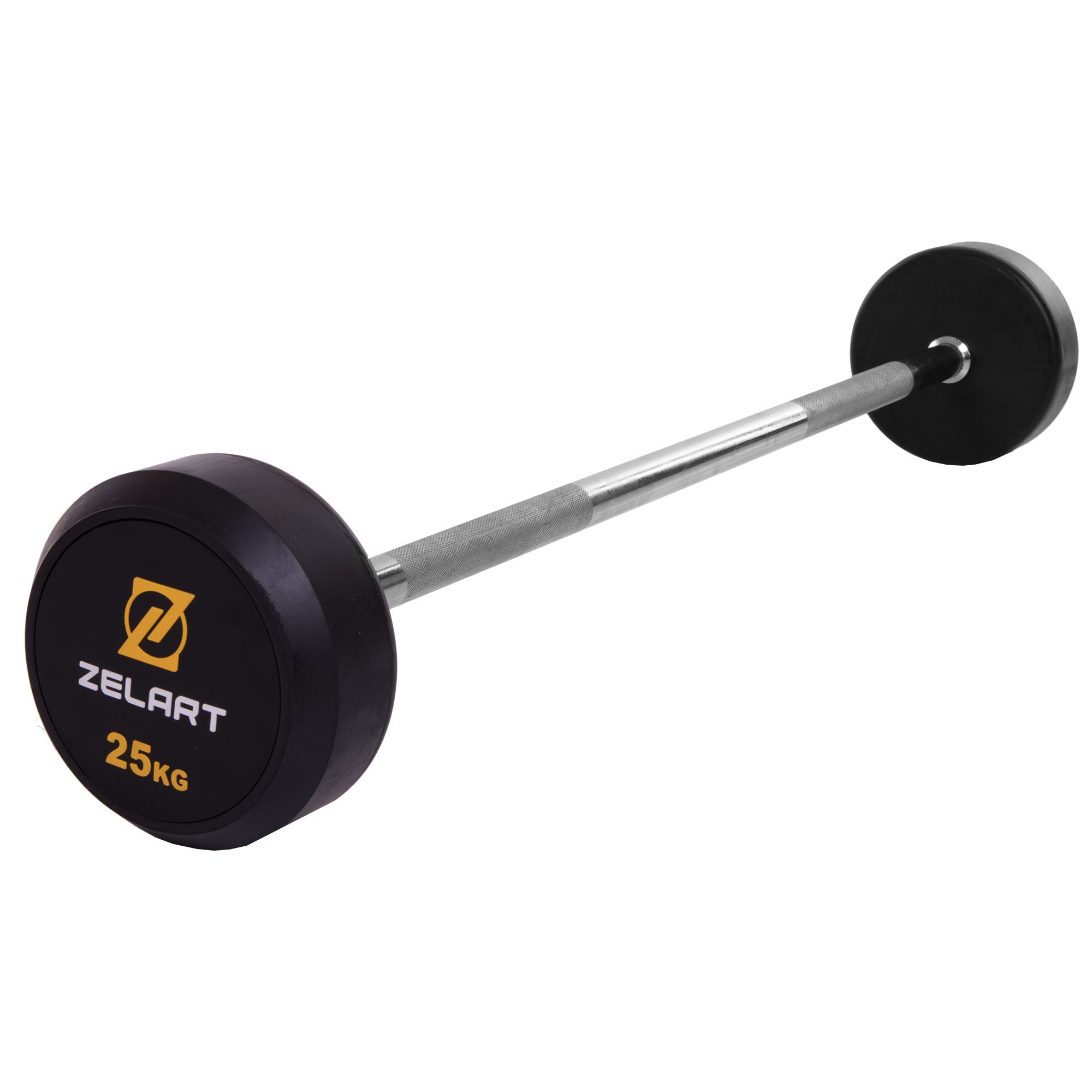 Штанга фиксированная прямая обрезиненная Zelart Rubber Coated Barbell TA-2685-25 25кг