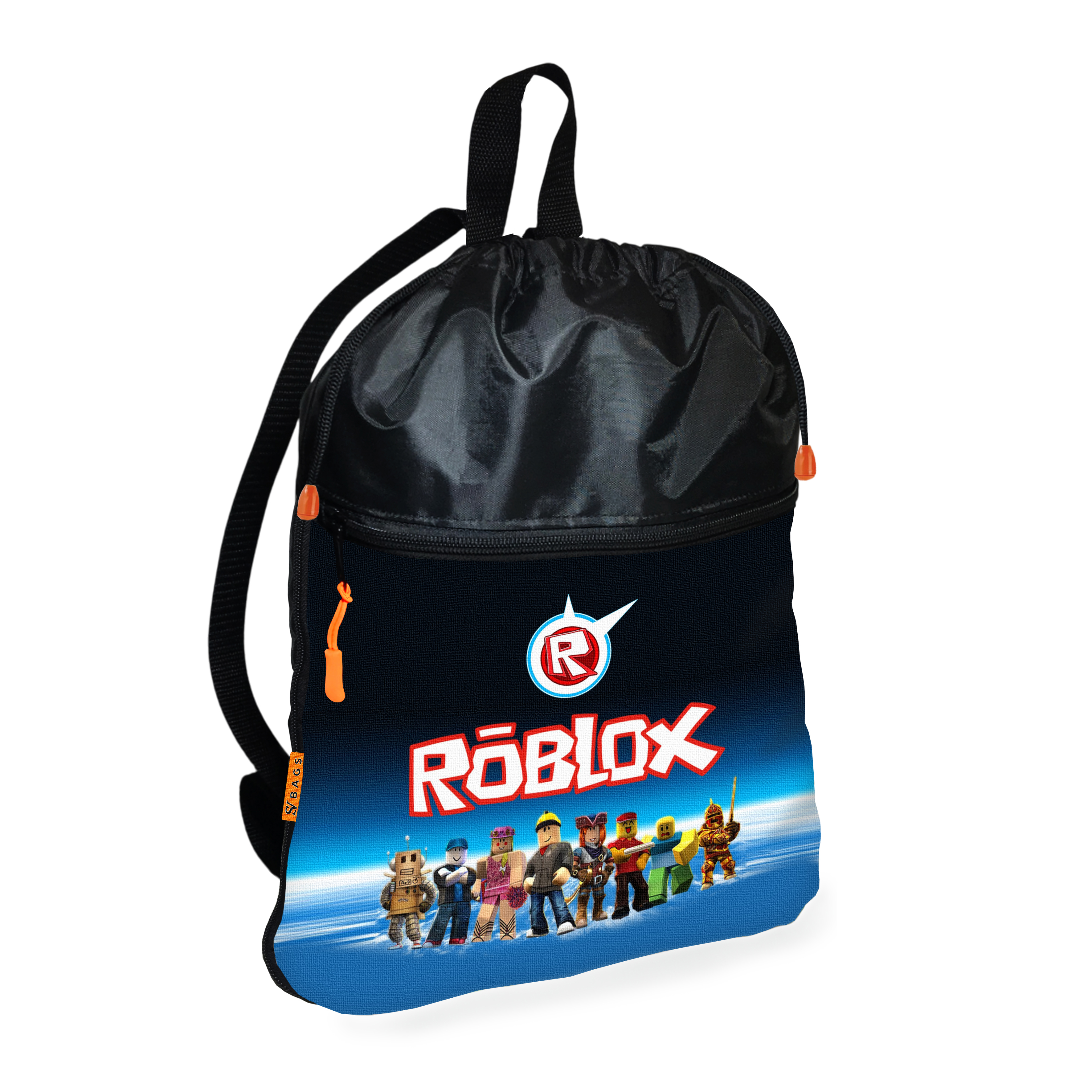 Рюкзак-мішок для взуття з принтом Roblox, чорний, 32×43×13 см — арт. 2944045021
