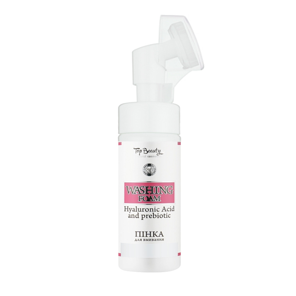 Пенка для умывания с гиалуроновой кислотою со щеточкой Top Beauty Washing Foam 150 мл (4820169180100)