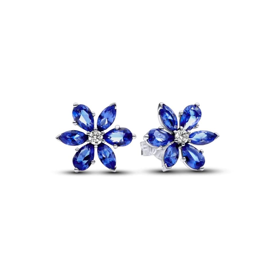 Серьги No Brand Блестящий синий гербарий 292407C01 (2558122993)