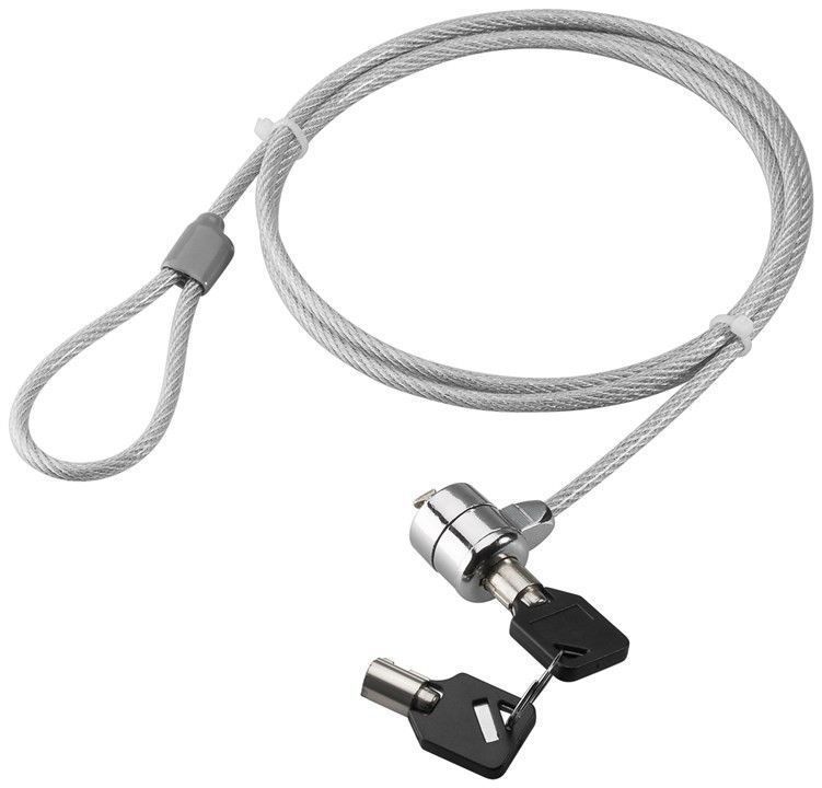 Замок безпеки ноутбука Goobay Security (Lock) KeyLock D=4.5mm L=1.5m срібний (75.09.3037)