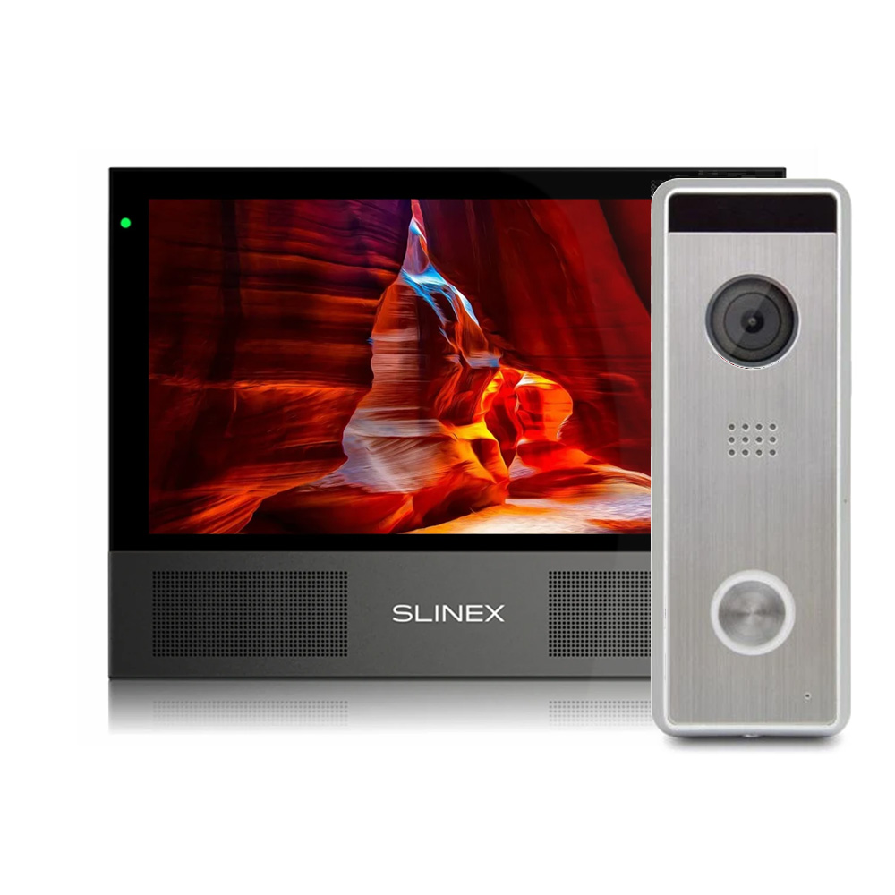 Комплект видеодомофона Slinex Sonik 7 Cloud black и Tantos Triniti HD