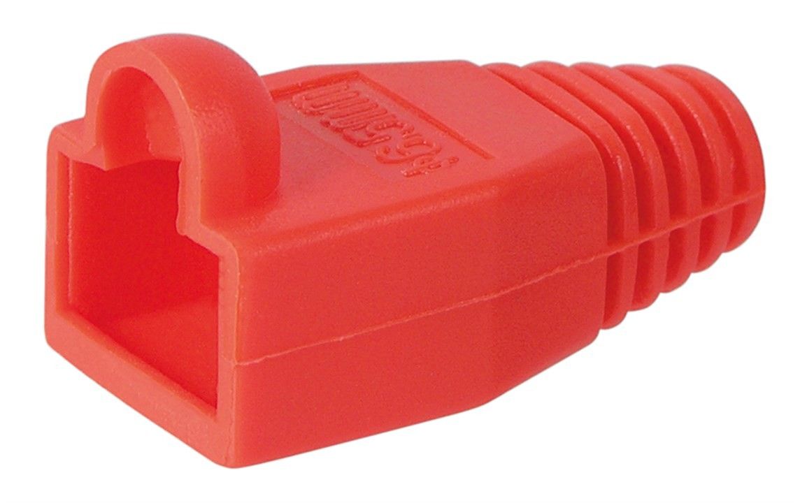 Ковпачок Goobay FreeEnd-RJ45 UTP5e (ковпачок) ізолюючий 6.4mm з вушком червоний (75.01.1217)