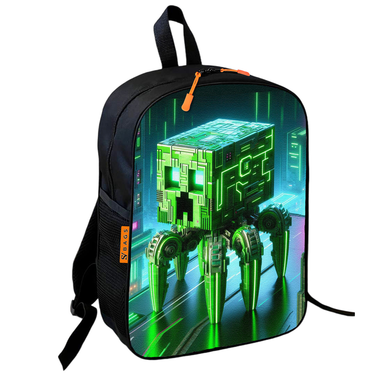 Дитячий шкільний рюкзак Minecraft Крипер 36х27х13 см — арт. 2551263508