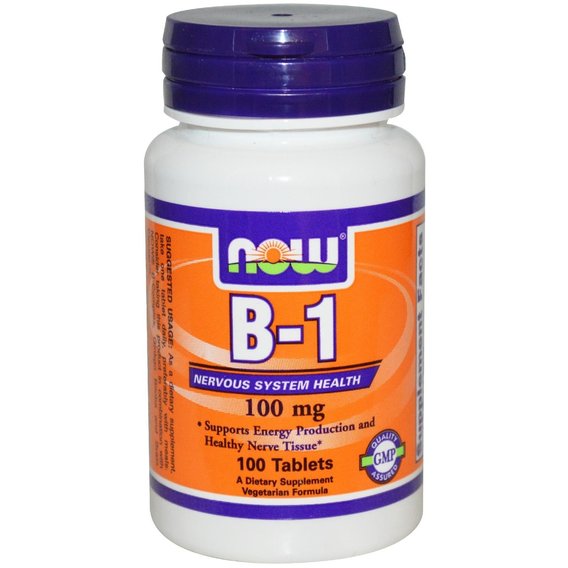 Тиамин NOW Foods Vitamin B-1 /Thiamine 100 mg 100 Tabs