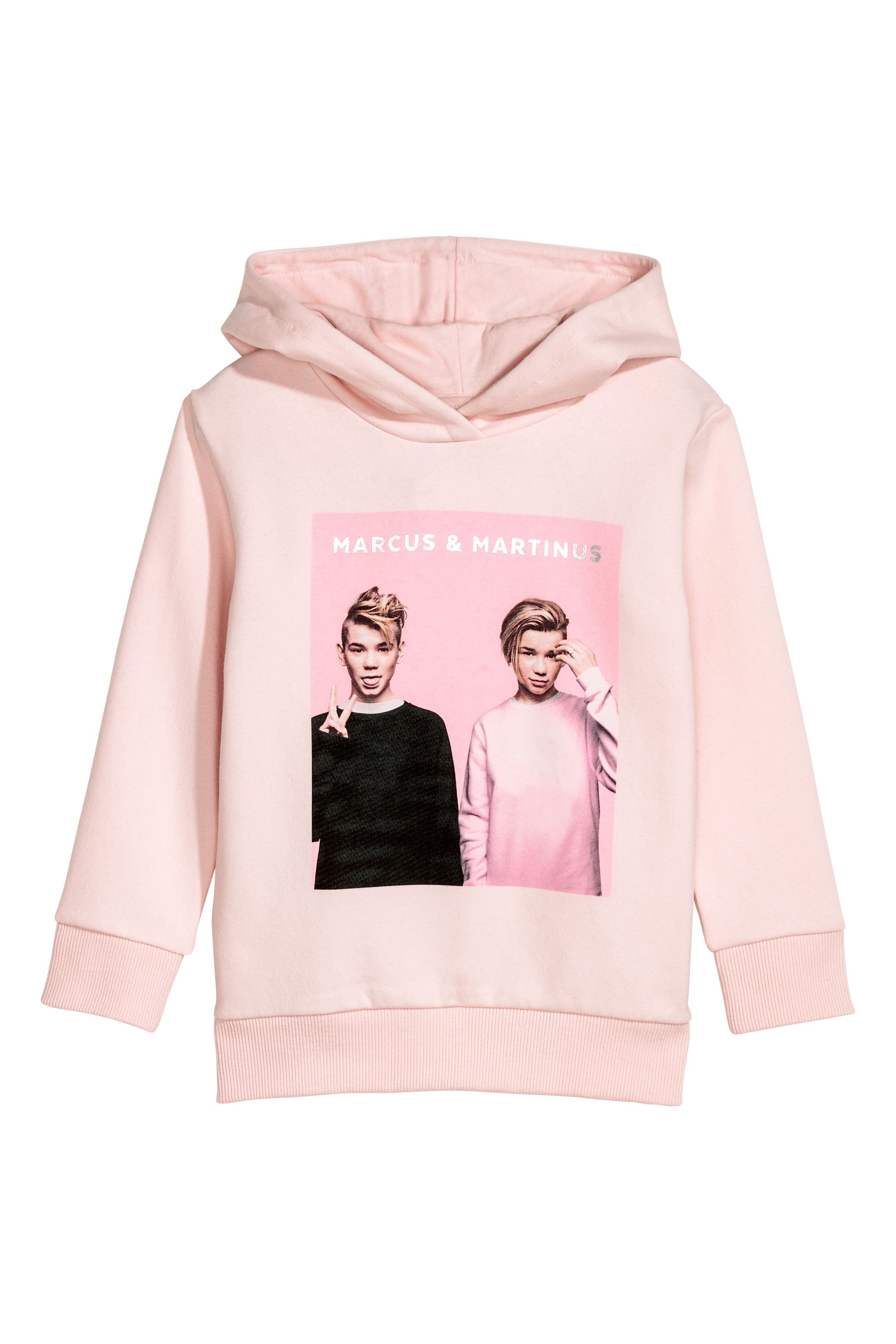 Худи для девочки H&M 98-104 см светло-розовый принт 1311595997