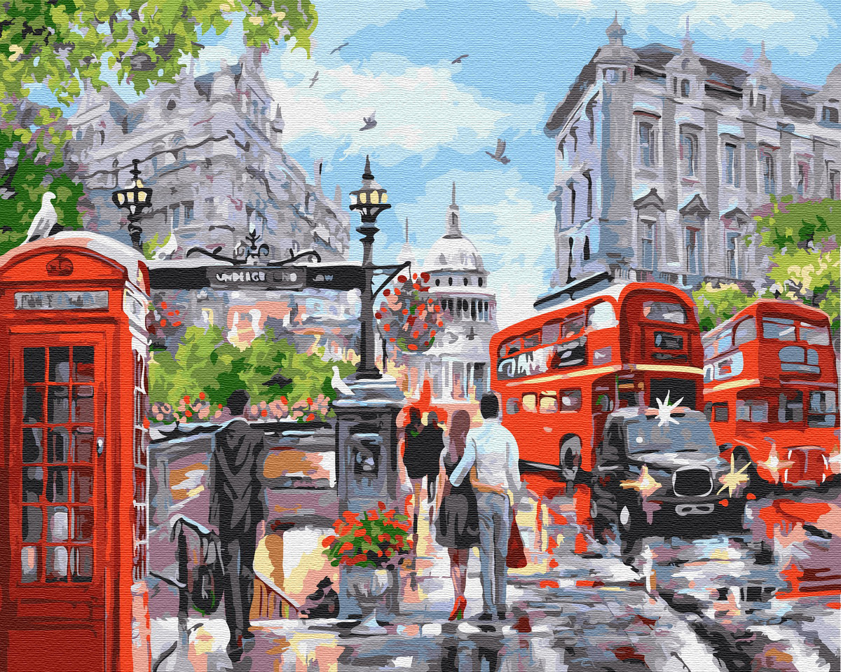 Картина за номерами BrushMe "Літо у Лондоні" 40х50см GX32733