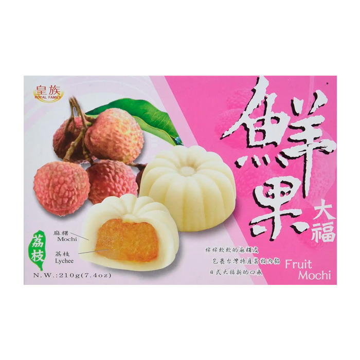 Пирожные Моти с Фруктовым Личи Fruit Mochi Lychee Flavor Royal Family 210г (17637)